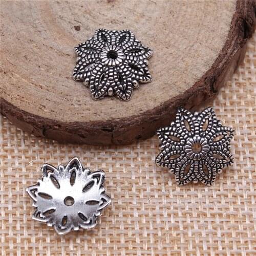 WYSIWYG 20pcs 15x15mm For Jewelry Making End Caps Bead End Caps Findings Bead Cap Jewelry For Jewelry Making