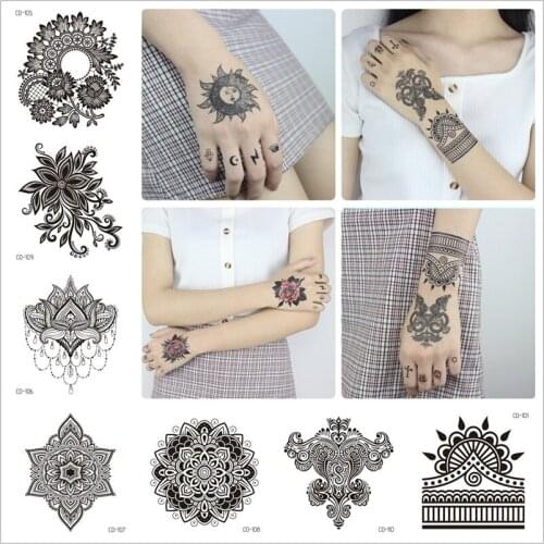1@# Rose Jewelry Flower Fake Tattoo Body Art Waterproof Temporary Sexy Thigh Tattoos Rose Woman Flash Temporary Tattoo Sticker
