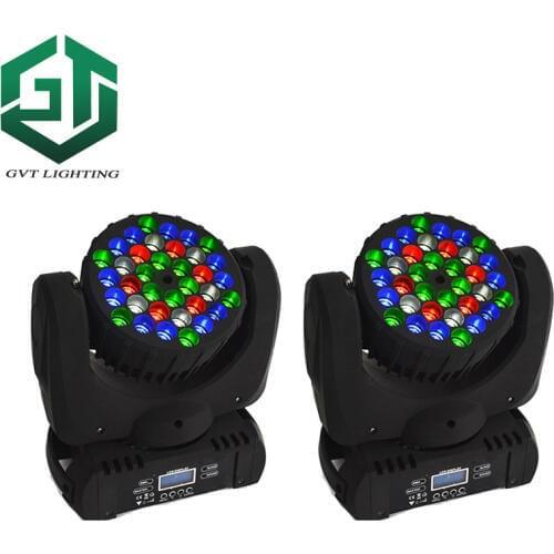 2pcs/lot RGBW color mixing Cree led 36*3W led moving head wash led lights