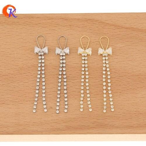 Cordial Design 50Pcs 11*63MM Jewelry Accessories/Earring Findings/Claw Chain/Bowknot Shape/Jewelry Making/Hand Made/DIY Parts