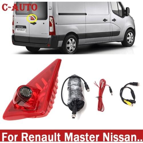 12V Car Reverse Backup Rear View Camera Brake Light 3RD Night Vision For Renault Master Nissan NV400 Opel Movano 2010-2016