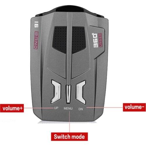 V9 Automotive Radar Detector Radar Speed Detector Voice Alert Warning 16 Band Receiver Auto LED Display English/Russian Version