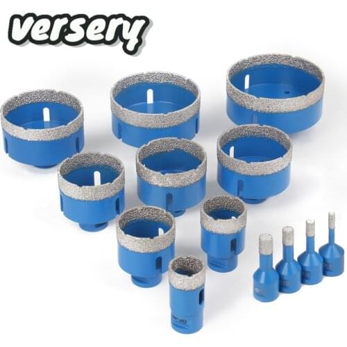 Free Shipping 1PC Versery M14 Thread Dry Vacuum Brazed Diamond Drilling Core Bit Ceramic Tile Drill Bits Granite Marble Hole Saw