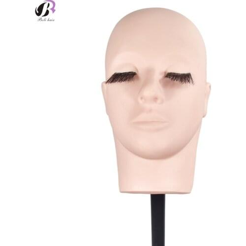 Free Shipping!Mannequin Head With Eyelash For Eyelash Training Painted