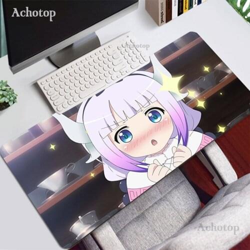 Kobayashis Dragon Maid Kobayashi Kanna Large Pad Mouse XXL Mouse Mat Computer Gamer Locking Edge Mousepad Keyboard Mice Mat Pad