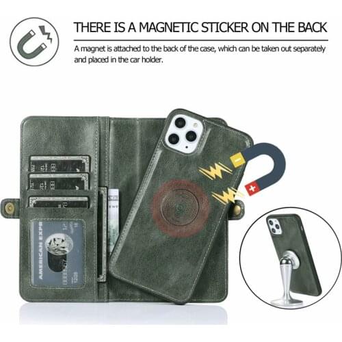 Case For iPhone Xs Max X XR 7 8 Plus 6 6S 5 5S SE 2020 Leather Case Magnetic Wallet Phone Case For iPhone 11 Pro Max Flip Cover