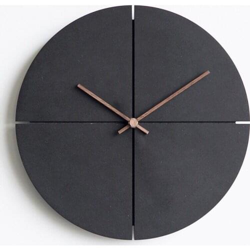 Wooden Wall Clock Nordic Minimalist Wooden Wall Clocks Living Room Personality Household Watches Silent Wall Clocks Home Decor