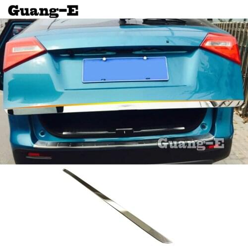 For Suzuki Vitara 2016 2017 2018 2019 Car Sticks Body Styling Cover Stainless Steel Rear Door Tailgate Frame Plate Trim
