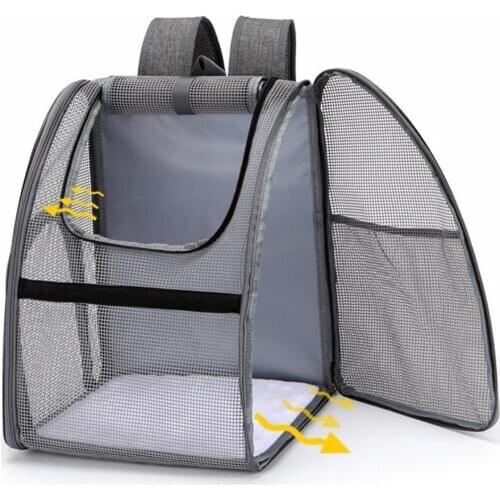 Pet Travel Bag Dog Cat Outdoor Portable Breathable Mesh Backpack Wear-Resistant Durable Foldable Puppy Cat Carrier Supplies