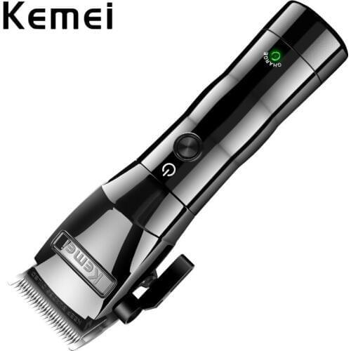Kemei Professional Hair Cutter Barber Electric Hair Clipper Rechargeable Cordless Hair Trimmer Shaver Hair Cutting Machine