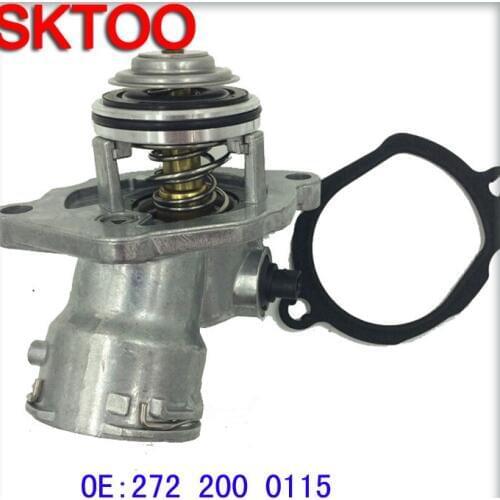 SKTOO Thermostat Housing for Mercedes Benz C230 C280 C300 C350 CLK350 ML350 SLK350 2722000115 2722000415 2722000015
