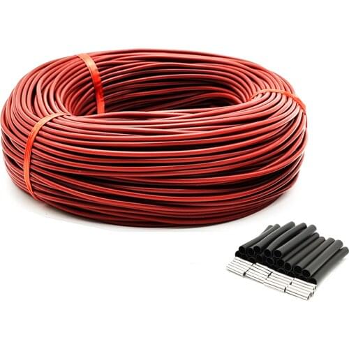 MINCO HEAT 10 to 100 Meters 12K Floor Warm Heating Cable 33ohm/m Carbon Fiber Heating Wires