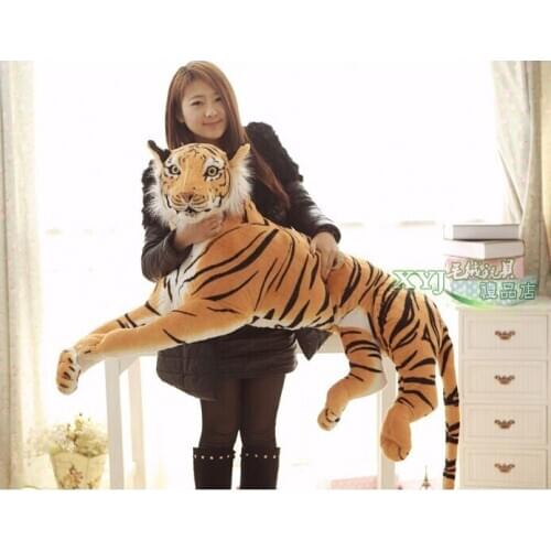 Stuffed toy , 130cm tiger prone tiger plush toy hugging pillow , birthday gift p2035