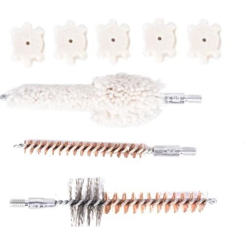 8pcs/set Professional Pocket Pistol Gun Cleaning Kit Pistol Pole Brush Cleaning Tool