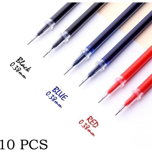 Neutral Ink Refill Gel Pen Refill Black Red Blue 0.38mm/0.5mm Bullet Nib Refill School Office Writing Supplies 6pcs/9pcs/12pcs