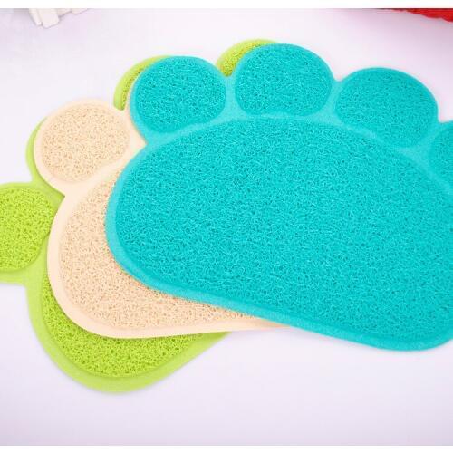 New Cute Paw PVC Pet Dog Cat Feeding Mat Pad Pet Dish Bowl Food Water Feed Placemat Puppy Bed Blanket Table Mat Wipe Cleaning