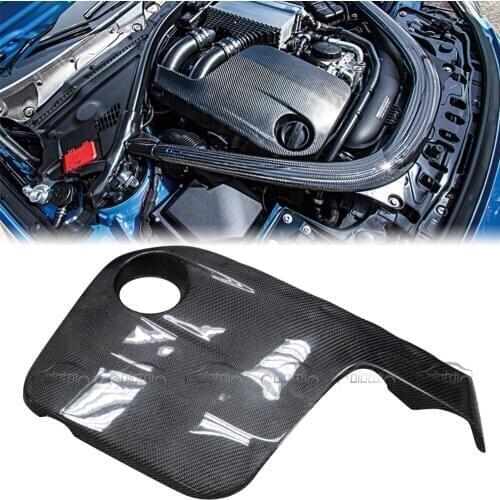 Carbon Fiber Car Front Engine Cover Trim Protector For BMW M3 M4 F80 F82 F83 2014-up Car Styling