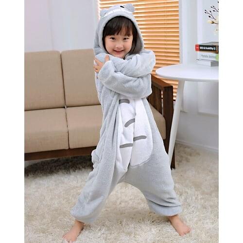 Pajamas Totoro Kids Animal Children Pajamas for Boys Girls Baby Pyjamas Cartoon Onesies Winter Long Sleeve Sleepwear