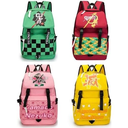Backpack Demon Slayer: Kimetsu no Yaiba Canvas Bag Tomioka Giyuu School Bags Girls Travel bag Mochila Feminina Notebook Bags Boy
