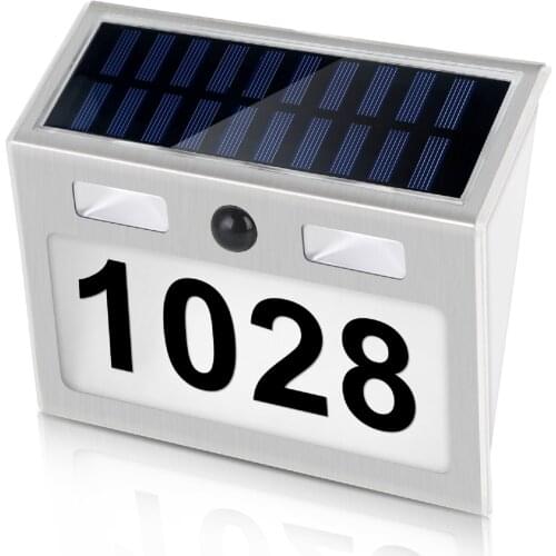 Solar Doorplate Lamp Outdoor Lighting Human Induction Led Billboard Lamp House Apartment Number Light Wall Door Plate Lamp