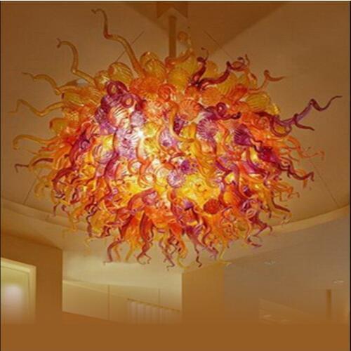 Murano Glass Pendant Lamps Modern Ceiling Decorative Chihuly Style Hand Blown Murano Glass Hanging LED Chandeliers for Sale