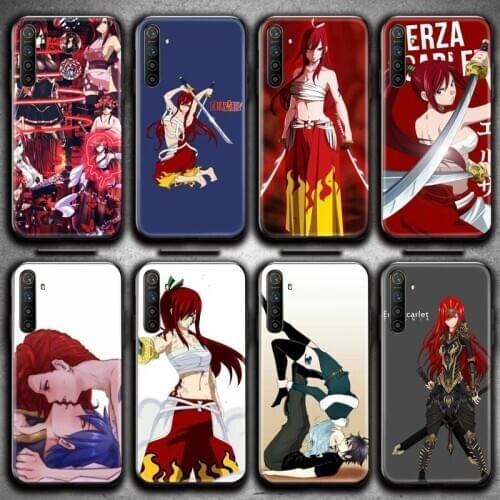 TOPCASHOP Erza Scarlet Fairy Tail Phone Case For OPPO Realme 6 Pro Realme C3 5 Pro C2 RENO2-Z A11X XT
