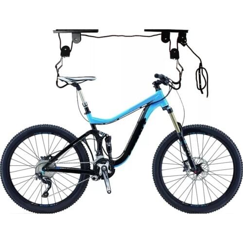 Universal Ceiling Lift Ceiling Pulley Metal Rarking Rack Metal Mounted Hoist Storage Garage Hanger Bike Lift Set