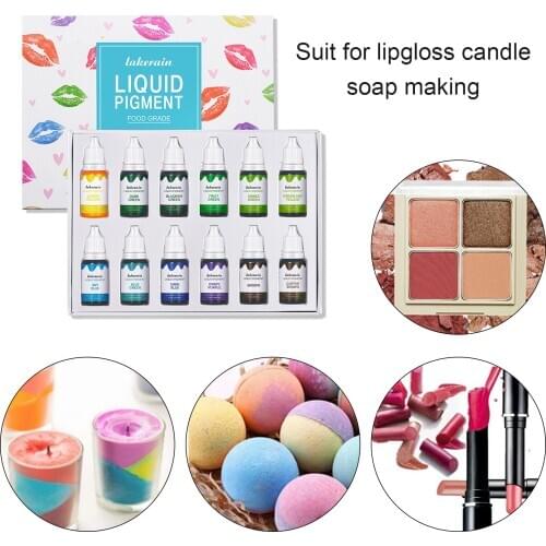 12/24 Colors Moisturizing DIY Lip Gloss Material Kit Lip Gloss Colorant Pigment Essence Handmade Liquid Lipstick DIY Makeup