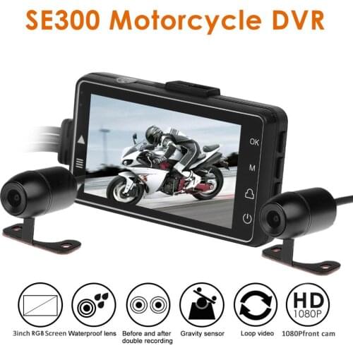 Rear View Motorbike Camera Video Recorder Motorcycle DVR Dash Cam Front Night Vision Dash Cam SE300 3.0" LCD Full HD 1080P