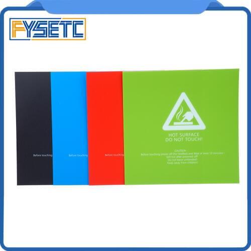 1pc 220x220mm Black/Red/Green/Blue Frosted Heated Bed For Wanhao i3 Anet A8 A6 Ender-3 Sticker Build Sheet Build Plate Tape