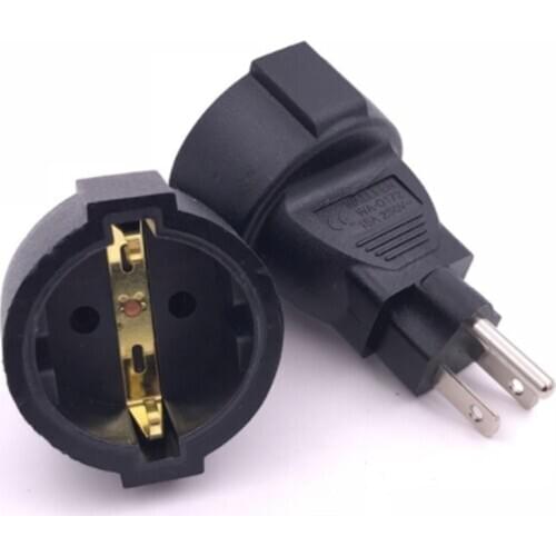 1PC EU to US Canada Japan Brazil american plug adapter EU Germany French to US converter electrical AC power adaptor socket