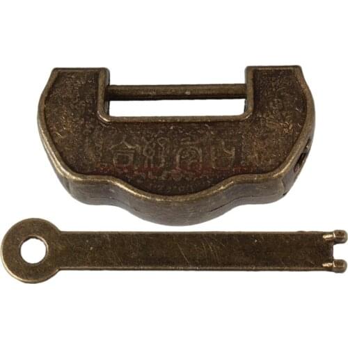 1PCS Chinese Vintage Antique old style lock Chinese antique locks Mini archaize lock Sculpture in the word