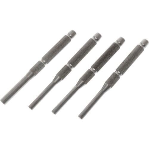 4pcs/set Stainless Steel Multi Size Hollow End Roll Pin Tool Starter Punch Kits 1/8" 5/32" 3/16" 7/32