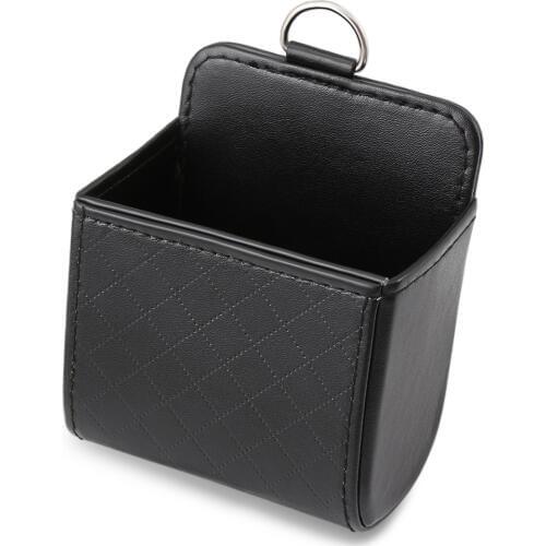 Car Box Bag Organizer Air Outlet Phone Holder Hanging Dashboard Leather Universal Car Mobile In Automobile Interior Accessories