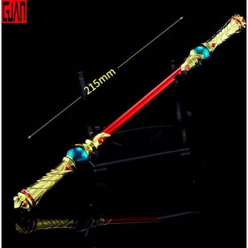 Kings Glory Weapon Surrounding Monkey Kings Wedding Alloy Weapon Model Keychain Toy 22cm Metal Keychain Toy Pendant