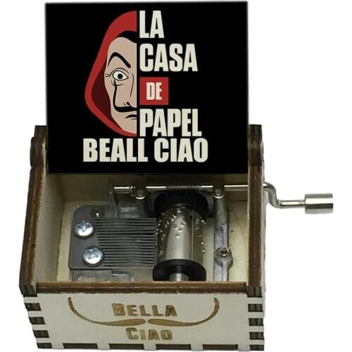Money Heist The House Of Paper Music Box La Casa De Papel Bella Ciao Music Box Gift Hand Wood Dropship Large Stock