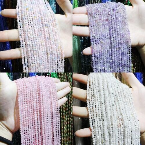 Natural semi-precious stones beads Morgan stone amethyst white crystal beads for DIY making necklace bracelet accessories 40cm