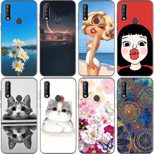 For BQ 6424L MAGIC O Case Rose Wolf Cute Patterned Cover Soft Silicon Phone Case for BQ 6424L Magic O Top Quality