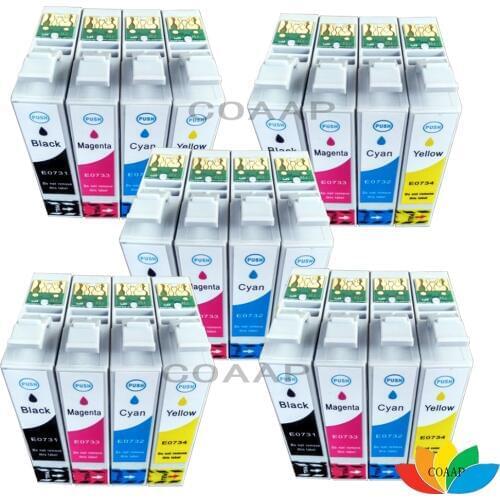 20 Compatible T0731 T0732 T0733 T0734 T0735 XL Ink Cartridge for EPSON Stylus CX 7300 7310 8300 9300F 5900 6900F Printer
