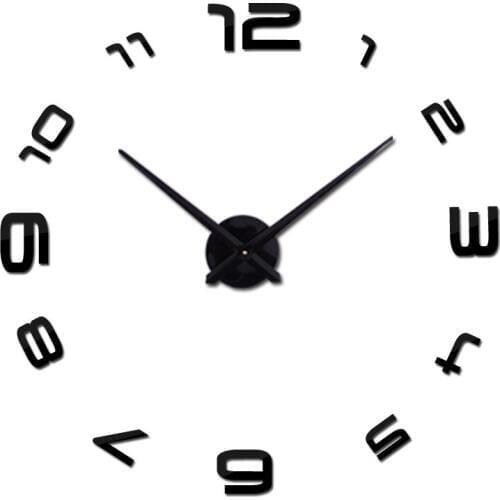 Diy 3d Acrylic Wall Clock Clocks Watch Horloge Murale europe Circular Needle Mirror Large Home Decoration Hot