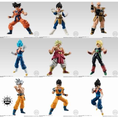 Bandai Genuine CANDY TOY Dragon Ball Son Gohan Vegetto Son Goku Burdock Broli Action Figure Model Ornament Toys Boy Gifts