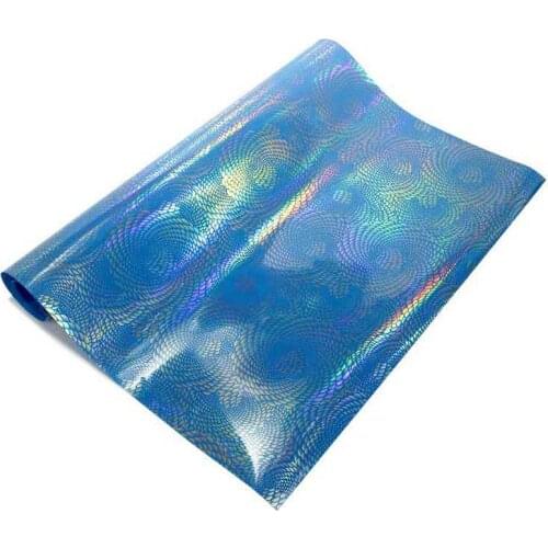 Hologram Flower Heat Transfer Vinyl 100cm Length HTV Film For T-Shirts Heat Press Roll Metal Vinyl Iron On Bag Easy Cut and Weed
