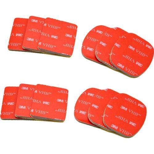 Curved Flat Adhesive Mounts 3M Sticky Pads for Gopro 8 7 6 5 4 3 SJCAM Xiaomi Yi 4K