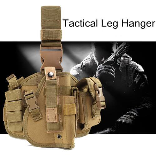 Military Airsoft Tactical Universal Gun Holster Molle Pistol Gun Bag Holster Handgun Outdoor Hunting Drop Leg GLOCK 17 19