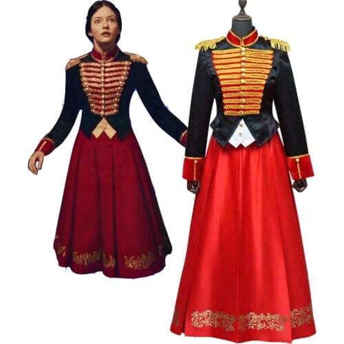 Cosplaydiy The Four Realms Clara Cosplay Costume Suit Adult Halloween Velvet Women Soldier Suit L320