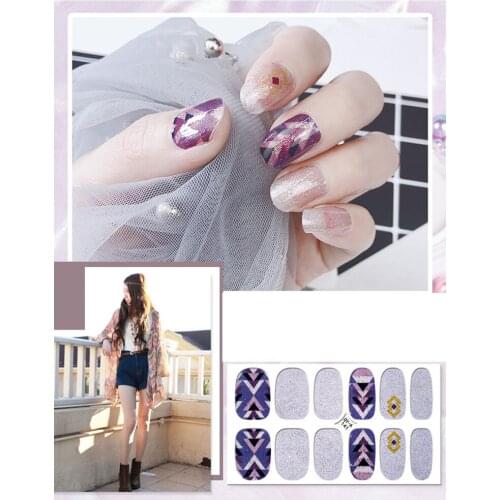 Colorful Country Style Nail Stickers Nail Wraps Full Cover Nail Polish Sticker Dreamlike women Nail Art Decoration 1pc/12sheet