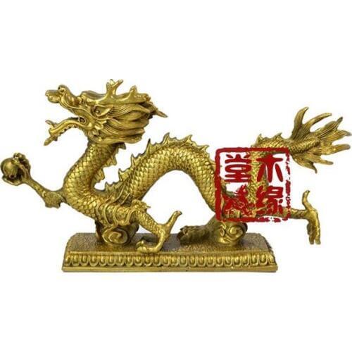 A copper dragon Hanlong urging official press villain wealth of white tiger decoration