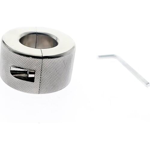 Ball Scrotal Fixture BDSM Stainless Steel Ball Stretcher Bondage Ball Lock Extreme Chastity Device Torture Devices