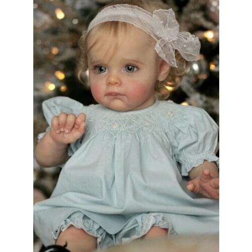 23Inch Reborn baby Doll Kits with eyes COA Maggi toddler baby Vinyl Unpainted Unfinished Parts DIY Blank Doll Kit