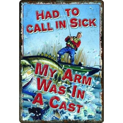Wall Art Hanging Decoration My Arms in A Cast Tin Sign Large :12X 8/ 12X 6 Inches